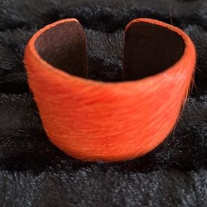 Beautiful & Bright Springbok Animal Hair Cuff Bracelet!